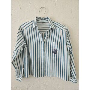Vintage 1980 Koret Button-down Half Shirt Striped Size L